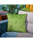 Nowoczesna aksamitna haftowana siatka geometryczna powłoczka na poduszkę domowa sofa dekoracyjna prosta poduszka do rzucania pos