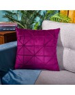 Nowoczesna aksamitna haftowana siatka geometryczna powłoczka na poduszkę domowa sofa dekoracyjna prosta poduszka do rzucania pos