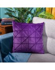 Nowoczesna aksamitna haftowana siatka geometryczna powłoczka na poduszkę domowa sofa dekoracyjna prosta poduszka do rzucania pos