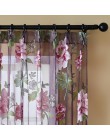 Top Finel fioletowy tiul na okna luksusowe Sheer zasłony do kuchni salon okno sypialni zabiegi Panel draperie