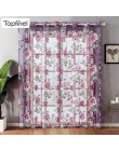 Top Finel fioletowy tiul na okna luksusowe Sheer zasłony do kuchni salon okno sypialni zabiegi Panel draperie