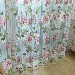 Top Finel fioletowy tiul na okna luksusowe Sheer zasłony do kuchni salon okno sypialni zabiegi Panel draperie
