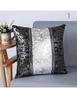 Nowe luksusowe rocznika czarny i srebrny dekoracyjne poszewki na poduszki Floral poszewka na poduszkę dla sofa samochodowa posze