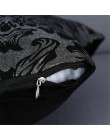 Nowe luksusowe rocznika czarny i srebrny dekoracyjne poszewki na poduszki Floral poszewka na poduszkę dla sofa samochodowa posze