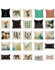Nordic geometryczny poszewki na poduszki strzały jelenie Elk Sofa poduszki dekoracyjne poszewka na poduszkę 45*45 pościel beżowy