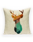 Nordic geometryczny poszewki na poduszki strzały jelenie Elk Sofa poduszki dekoracyjne poszewka na poduszkę 45*45 pościel beżowy