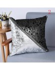 Nowe luksusowe rocznika czarny i srebrny dekoracyjne poszewki na poduszki Floral poszewka na poduszkę dla sofa samochodowa posze