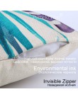 Geometryczna czarna niebieska poduszka Cove tekstylne wzgórze złoto Dero poszewka na poduszkę 45Cm x 45Cm kwadratowa Sofa 3D rzu