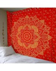 Duży 200x150cm Mandala gobelin indyjski ściany wiszące czeski mata plażowa kocyk poliestrowy mata do jogi domu artystyczna do sy