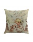 1 sztuk 45*45cm Christmas Deer Snowman wzór bawełniana pościel poszewka na poduszkę pokrywy skrzynka samochód domowa sofa poszew