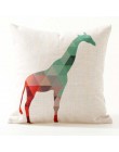 Nordic geometryczny poszewki na poduszki strzały jelenie Elk Sofa poduszki dekoracyjne poszewka na poduszkę 45*45 pościel beżowy