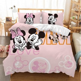 Disney kreskówka myszka miki Minnie pościel zestaw piękny para pościel queen king size zestaw dzieci kołdra okładka poszewki