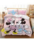 Disney kreskówka myszka miki Minnie pościel zestaw piękny para pościel queen king size zestaw dzieci kołdra okładka poszewki