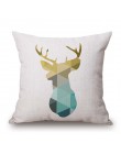 Nordic geometryczny poszewki na poduszki strzały jelenie Elk Sofa poduszki dekoracyjne poszewka na poduszkę 45*45 pościel beżowy