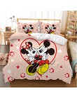 Disney kreskówka myszka miki Minnie pościel zestaw piękny para pościel queen king size zestaw dzieci kołdra okładka poszewki