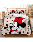Disney kreskówka myszka miki Minnie pościel zestaw piękny para pościel queen king size zestaw dzieci kołdra okładka poszewki
