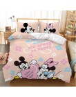 Disney kreskówka myszka miki Minnie pościel zestaw piękny para pościel queen king size zestaw dzieci kołdra okładka poszewki