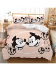 Disney kreskówka myszka miki Minnie pościel zestaw piękny para pościel queen king size zestaw dzieci kołdra okładka poszewki