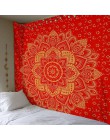 Duży 200x150cm Mandala gobelin indyjski ściany wiszące czeski mata plażowa kocyk poliestrowy mata do jogi domu artystyczna do sy