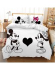 Disney kreskówka myszka miki Minnie pościel zestaw piękny para pościel queen king size zestaw dzieci kołdra okładka poszewki