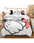 Disney kreskówka myszka miki Minnie pościel zestaw piękny para pościel queen king size zestaw dzieci kołdra okładka poszewki