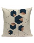 Geometryczna czarna niebieska poduszka Cove tekstylne wzgórze złoto Dero poszewka na poduszkę 45Cm x 45Cm kwadratowa Sofa 3D rzu