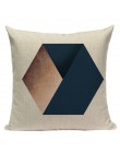 Geometryczna czarna niebieska poduszka Cove tekstylne wzgórze złoto Dero poszewka na poduszkę 45Cm x 45Cm kwadratowa Sofa 3D rzu