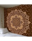 Duży 200x150cm Mandala gobelin indyjski ściany wiszące czeski mata plażowa kocyk poliestrowy mata do jogi domu artystyczna do sy