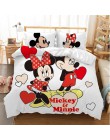 Disney kreskówka myszka miki Minnie pościel zestaw piękny para pościel queen king size zestaw dzieci kołdra okładka poszewki