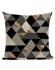 Geometryczna czarna niebieska poduszka Cove tekstylne wzgórze złoto Dero poszewka na poduszkę 45Cm x 45Cm kwadratowa Sofa 3D rzu