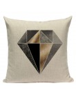 Geometryczna czarna niebieska poduszka Cove tekstylne wzgórze złoto Dero poszewka na poduszkę 45Cm x 45Cm kwadratowa Sofa 3D rzu