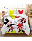 Disney kreskówka myszka miki Minnie pościel zestaw piękny para pościel queen king size zestaw dzieci kołdra okładka poszewki