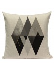 Geometryczna czarna niebieska poduszka Cove tekstylne wzgórze złoto Dero poszewka na poduszkę 45Cm x 45Cm kwadratowa Sofa 3D rzu