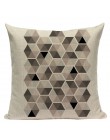 Geometryczna czarna niebieska poduszka Cove tekstylne wzgórze złoto Dero poszewka na poduszkę 45Cm x 45Cm kwadratowa Sofa 3D rzu