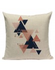 Geometryczna czarna niebieska poduszka Cove tekstylne wzgórze złoto Dero poszewka na poduszkę 45Cm x 45Cm kwadratowa Sofa 3D rzu