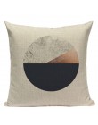 Geometryczna czarna niebieska poduszka Cove tekstylne wzgórze złoto Dero poszewka na poduszkę 45Cm x 45Cm kwadratowa Sofa 3D rzu