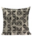 Geometryczna czarna niebieska poduszka Cove tekstylne wzgórze złoto Dero poszewka na poduszkę 45Cm x 45Cm kwadratowa Sofa 3D rzu