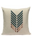 Geometryczna czarna niebieska poduszka Cove tekstylne wzgórze złoto Dero poszewka na poduszkę 45Cm x 45Cm kwadratowa Sofa 3D rzu