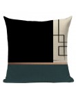 Geometryczna czarna niebieska poduszka Cove tekstylne wzgórze złoto Dero poszewka na poduszkę 45Cm x 45Cm kwadratowa Sofa 3D rzu