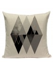 Geometryczna czarna niebieska poduszka Cove tekstylne wzgórze złoto Dero poszewka na poduszkę 45Cm x 45Cm kwadratowa Sofa 3D rzu