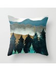 Geometryczne górskie szczyty Sun Whale kreatywna poduszka pokrywa krajobraz biuro salon obejmuje dekoracje Home Decor 45x45cm
