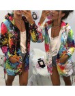 Odzież wierzchnia i płaszcze kurtki moda Tie barwienie drukuj znosić bluza płaszcz z kapturem płaszcze i kurtki damskie 2018AUG1