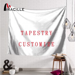 Miracille personalizowany gobelin z własnym obrazem poliester Home Decor ozdoba na ścianę obrazy ręcznik plażowy do salonu sypia