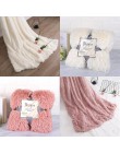 Super miękkie Fuzzy futro Faux eleganckie przytulne z puszystym rzut koc na łóżko Sofa narzuta długie kudłate miękka ciepła pośc