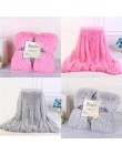 Super miękkie Fuzzy futro Faux eleganckie przytulne z puszystym rzut koc na łóżko Sofa narzuta długie kudłate miękka ciepła pośc