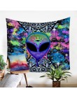 Trippy Alien by brizabazar gobelin akwarela wykładzina ścienna oko Trippy gobelin ściany wiszące Saucerman czary tapiz Dropship