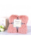 Super miękkie Fuzzy futro Faux eleganckie przytulne z puszystym rzut koc na łóżko Sofa narzuta długie kudłate miękka ciepła pośc