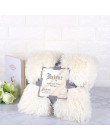 Super miękkie Fuzzy futro Faux eleganckie przytulne z puszystym rzut koc na łóżko Sofa narzuta długie kudłate miękka ciepła pośc