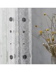 Topfinel ptasie gniazdo Sheer zasłony kropki haftowana zasłona do kuchni salon sypialnia tiul do panelu leczenia Windows