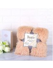 Super miękkie Fuzzy futro Faux eleganckie przytulne z puszystym rzut koc na łóżko Sofa narzuta długie kudłate miękka ciepła pośc